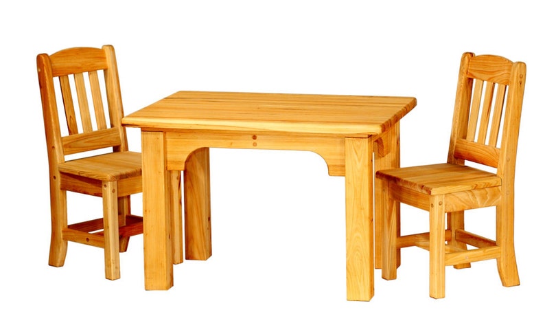 Handmade Butcher Block Children's Table and Chair Set