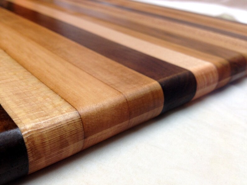Handmade Hardwood Cutting Board: Walnut, Sycamore, Cherry, Ash
