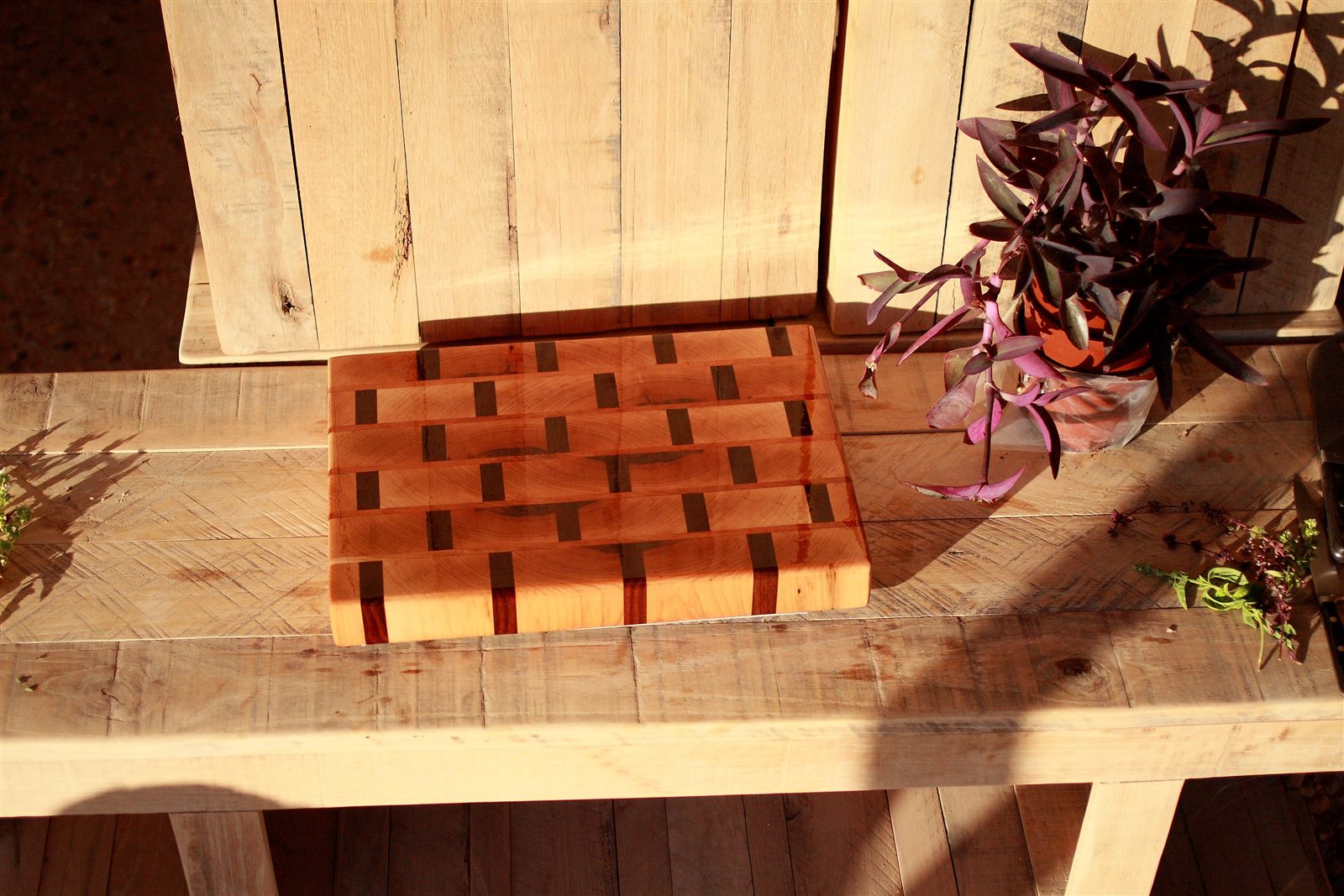 Hand Laid Hardwood Cuttingboard B2 - Image 2
