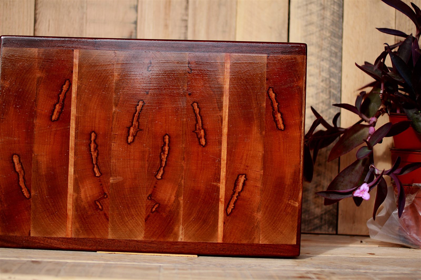 Handmade Hardwood Cutting Board: Walnut, Sycamore, Cherry, Ash - Image 3