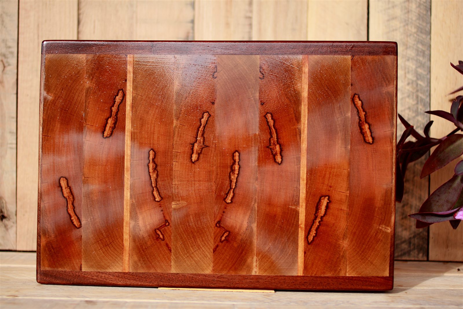 Handmade End Grain Butcher Block, Walnut Cherry Mahogany - Image 2