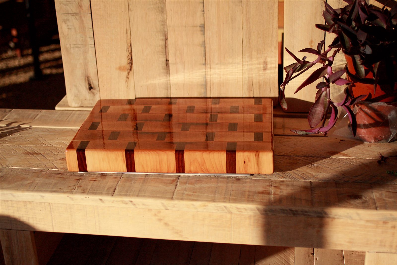 Handmade Butcher Block Children's Table and Chair Set - Image 2