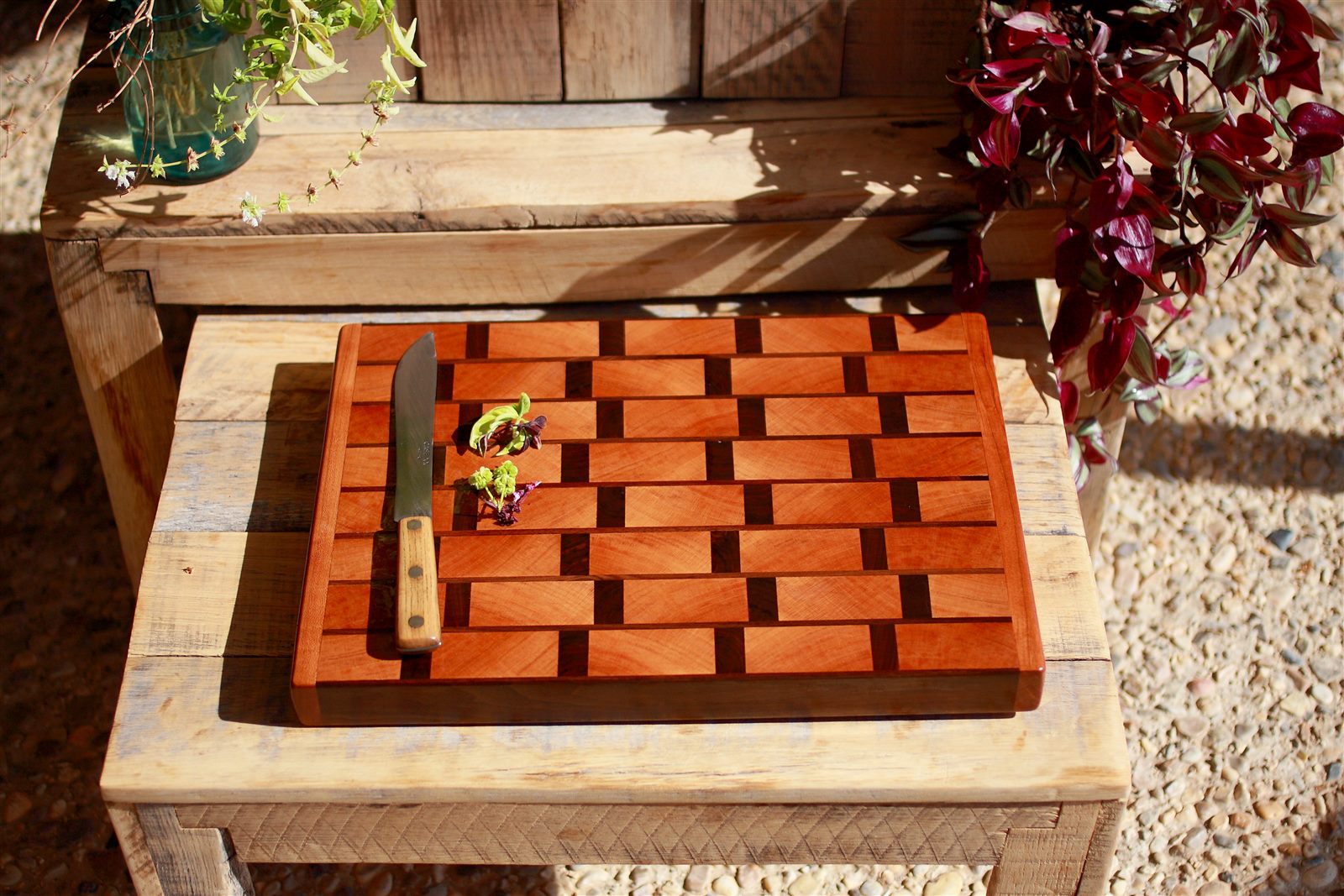 Handmade Butcher Block Children's Table and Chair Set - Image 3